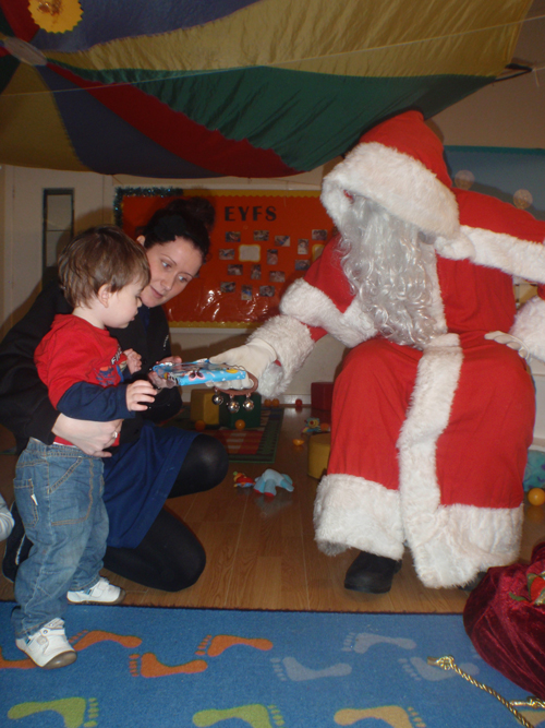 Father Christmas at our Day Nursery in Liverpool